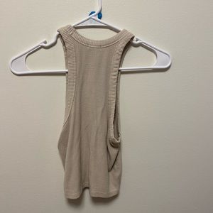 small tight fitting garage crop tank top